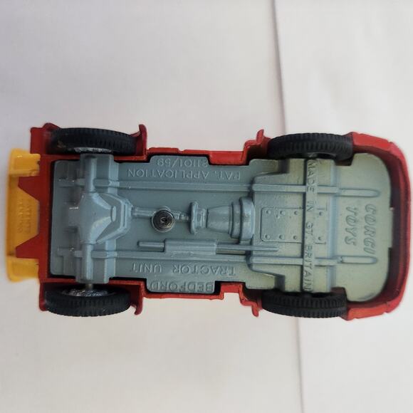 Vintage Corgi Toys 458 ERF 64G Earth Dumper Red & Yellow 1960 Diecast Model - Picture 6 of 6